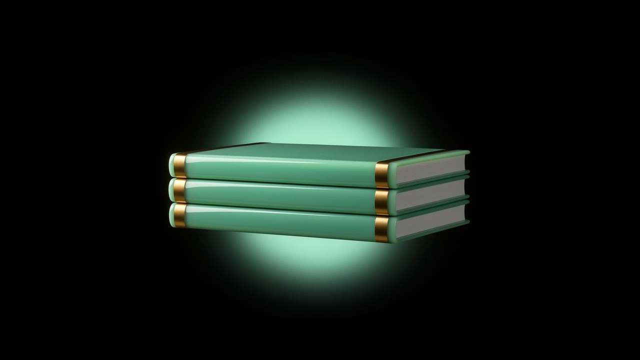 Glossy mint-teal lacquered fountain pen with brushed-brass nib on an invisible glossy black surface with soft mint-teal halo — Module 8 kick-off.