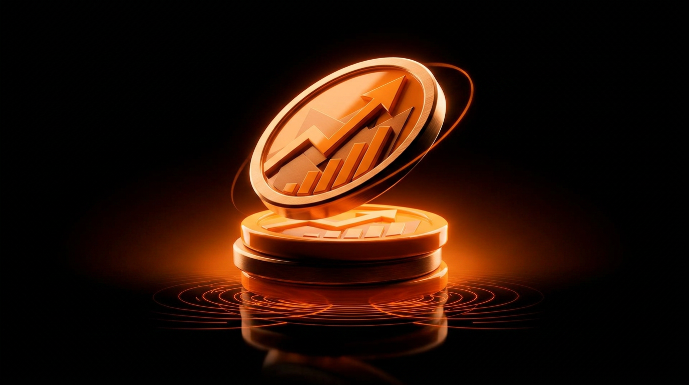 Orange profit curve graph with a coin at the inflection.