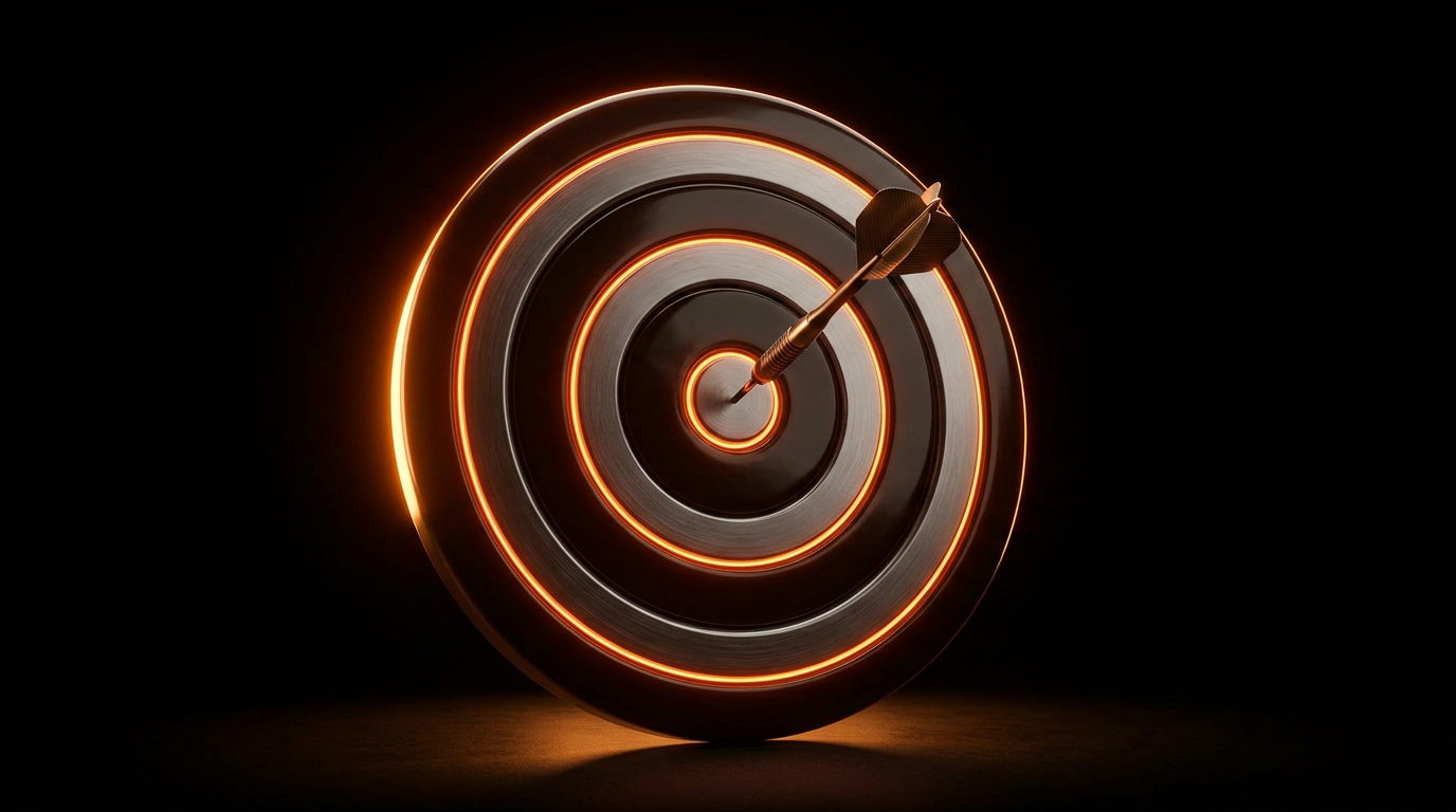 Orange compass rose over four labeled quadrants on a grid.