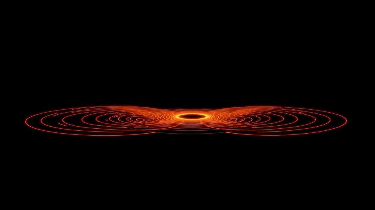 Orange interlocking ripples spreading outward from a central node.