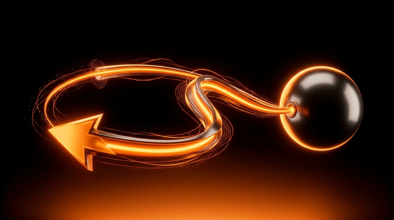 Orange attribution arrow connecting an off-Amazon source to a product card.