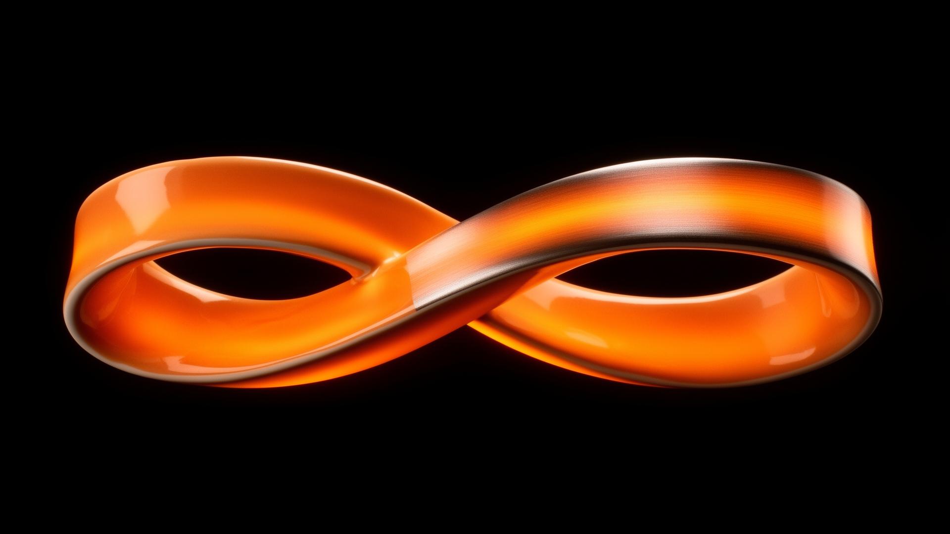 Orange broad-arrow plus symbol over a brand banner.