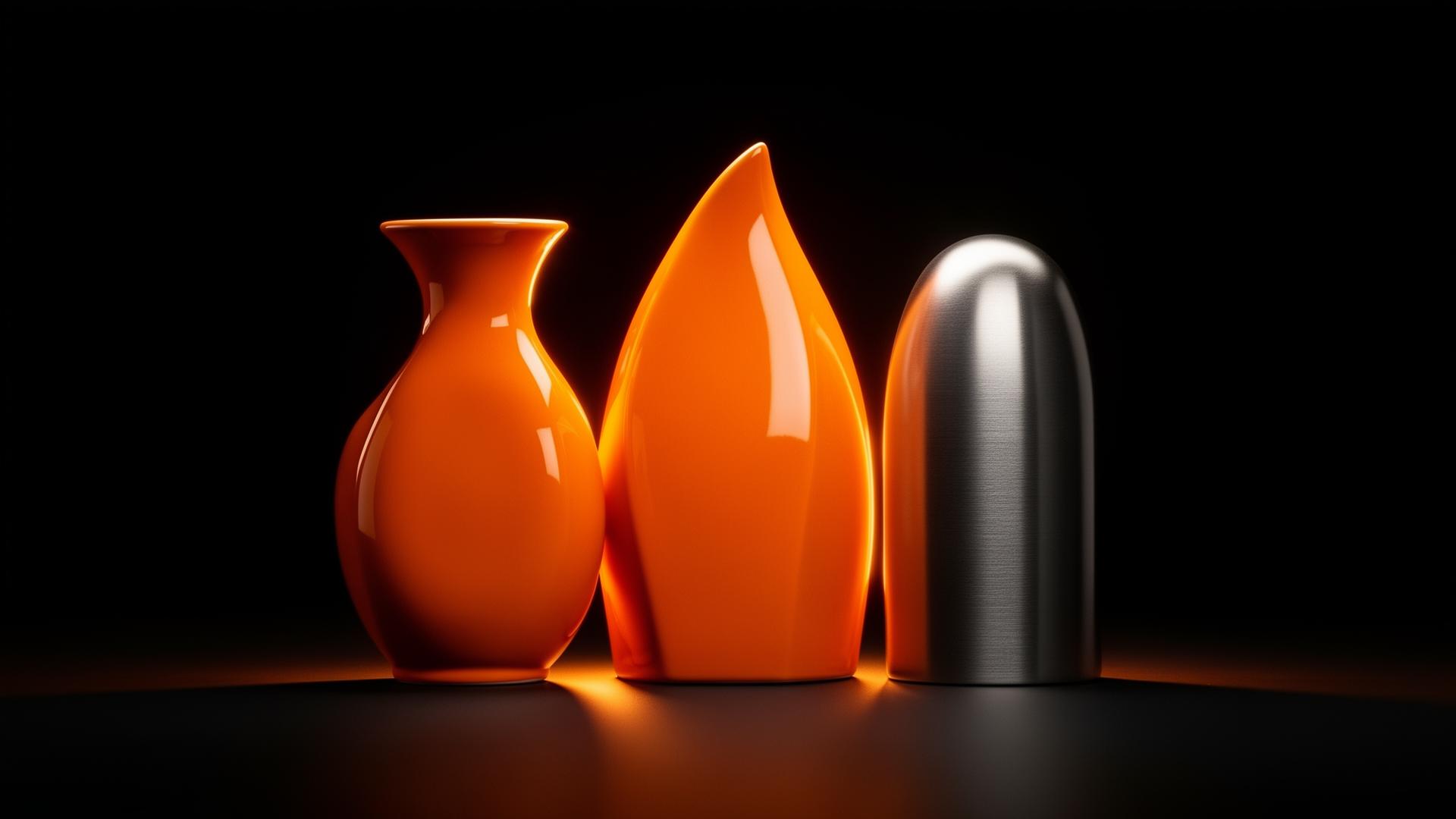 Three orange ad-format cards fanning out with arrows.