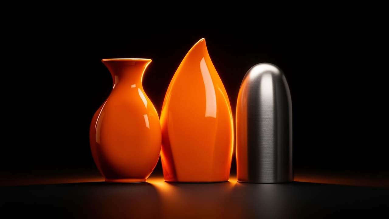 Three orange ad-format cards fanning out with arrows.
