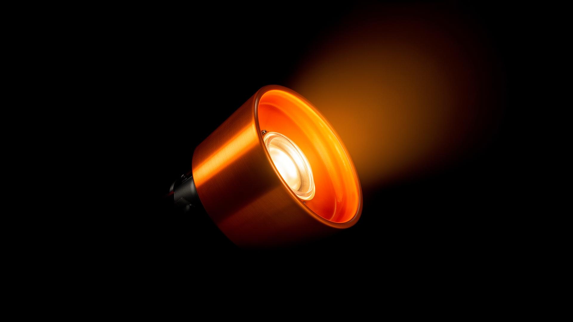 Orange open eye icon over a grid of product card outlines.